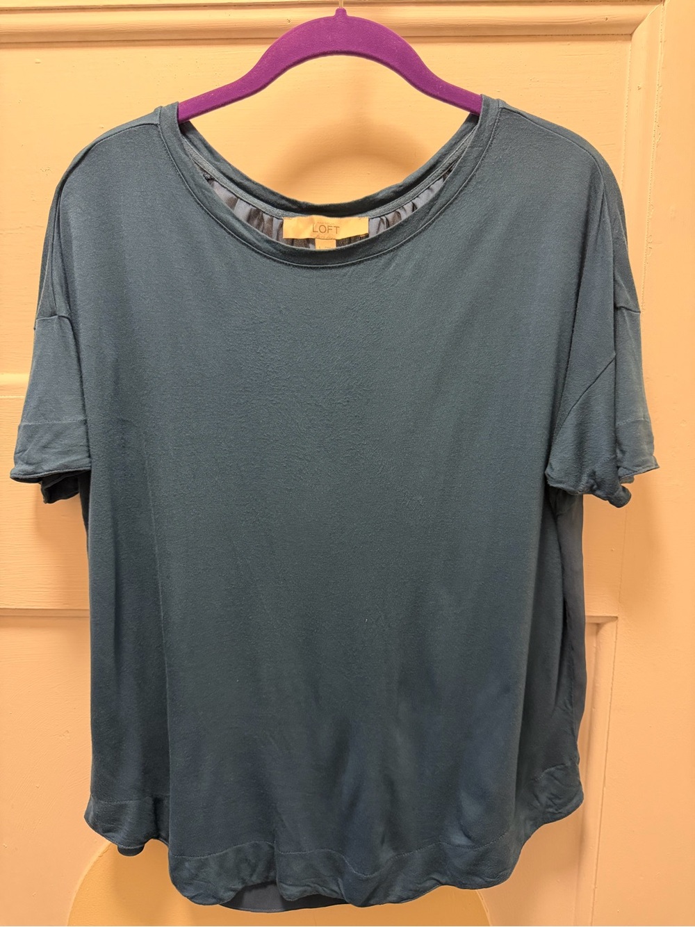 LOFT Short Sleeve Crew Neck Tee in Teal